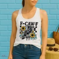 Crow Raven F-CAW-F Funny Halloween Women's Tank Top thumb 2