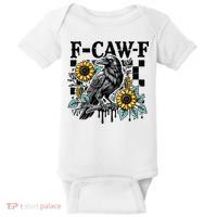 Crow Raven F-CAW-F Funny Halloween Baby Bodysuit thumb 0