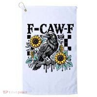 Crow Raven F-CAW-F Funny Halloween Golf Towel thumb 0