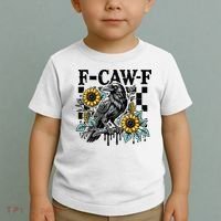 Crow Raven F-CAW-F Funny Halloween Toddler T-Shirt thumb 2