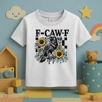 Crow Raven F-CAW-F Funny Halloween Toddler T-Shirt thumb 3
