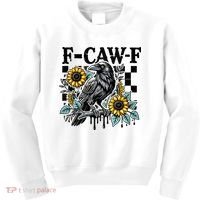 Crow Raven F-CAW-F Funny Halloween Kids Sweatshirt thumb 0