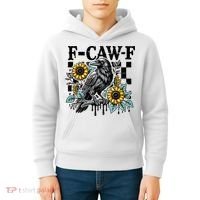 Crow Raven F-CAW-F Funny Halloween Kids Hoodie thumb 4