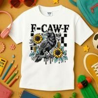 Crow Raven F-CAW-F Funny Halloween Kids T-Shirt thumb 3