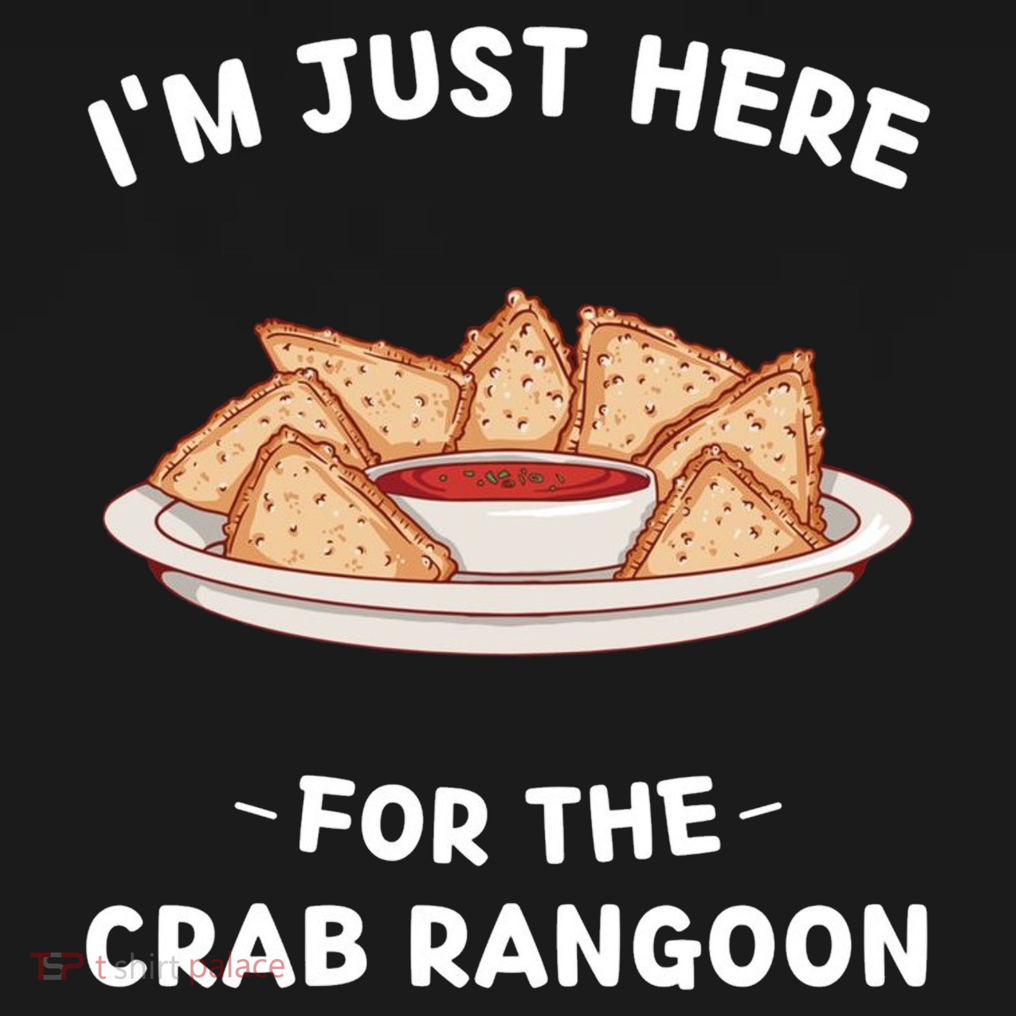 Crab Rangoon Food Lover Im Just Here For The Crab Rangoon Cool Mousepad