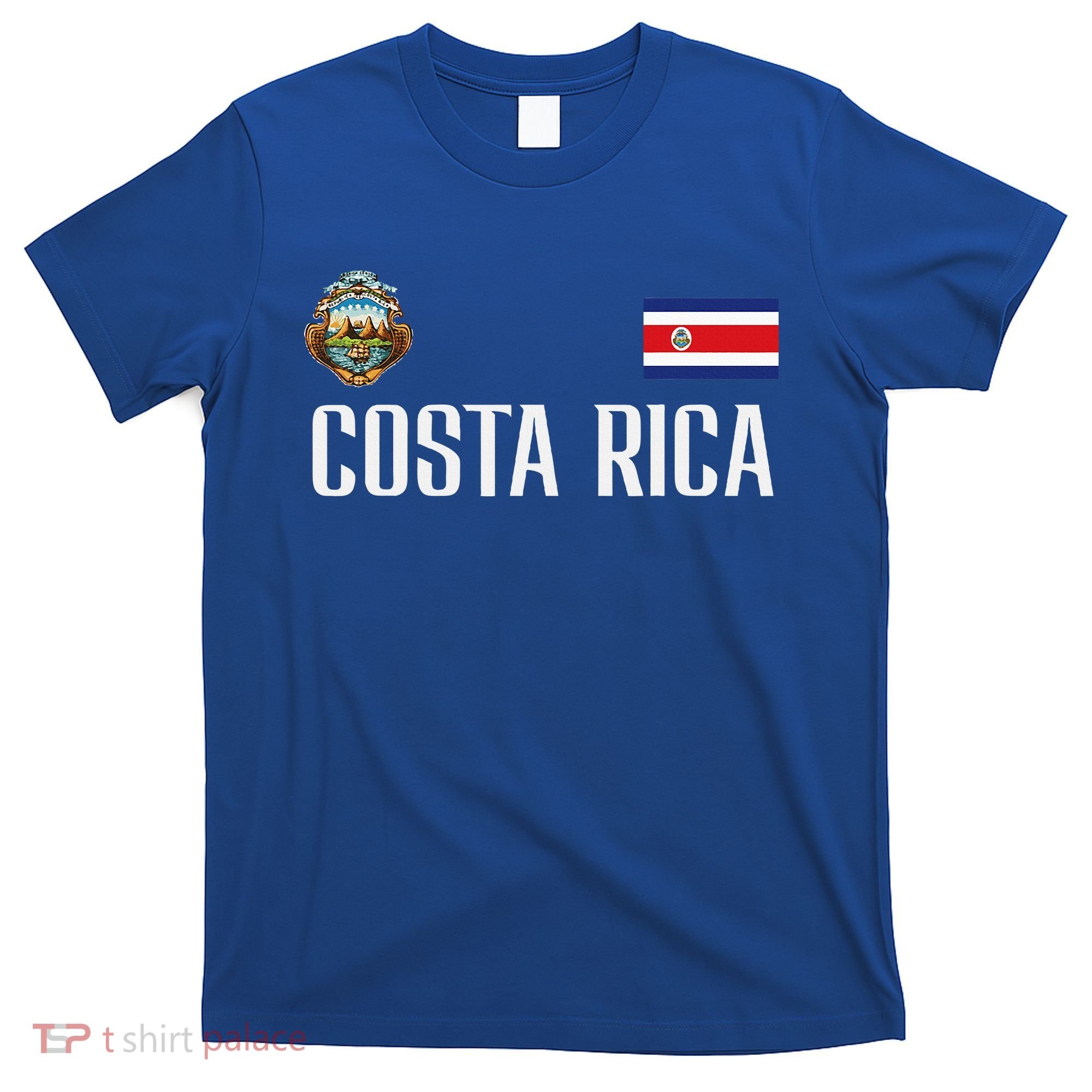 Costa Rica Flag Football Soccer Fan T-Shirt