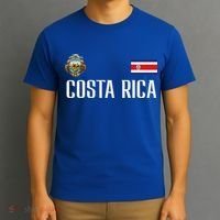 Costa Rica Flag Football Soccer Fan T-Shirt thumb 3