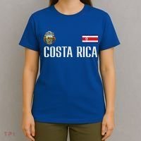 Costa Rica Flag Football Soccer Fan T-Shirt thumb 4