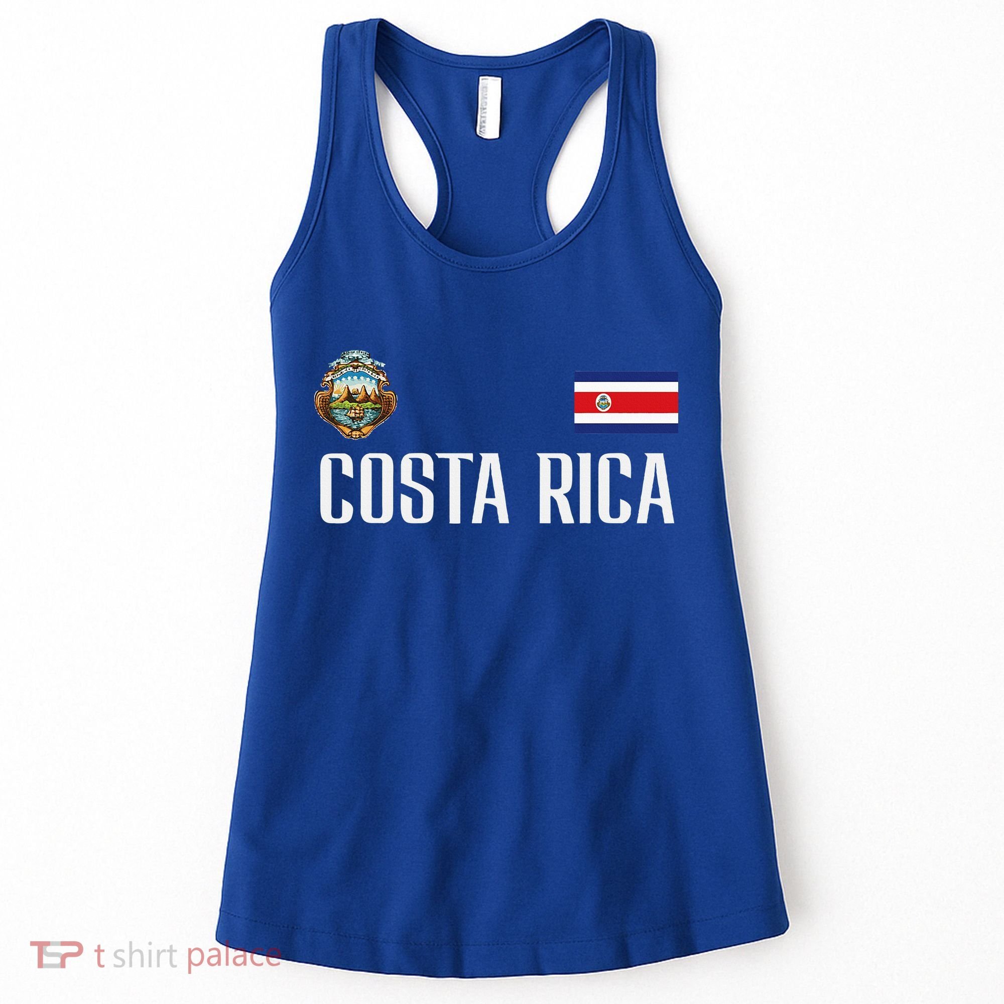 Costa Rica Flag Football Soccer Fan Women's Tank Top