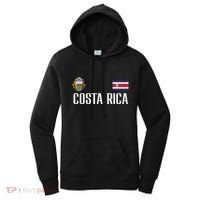 Costa Rica Flag Football Soccer Fan Women Women's Hoodie thumb 0