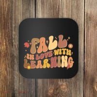 Cute Retro Fall In Love With Learning Coaster thumb 0