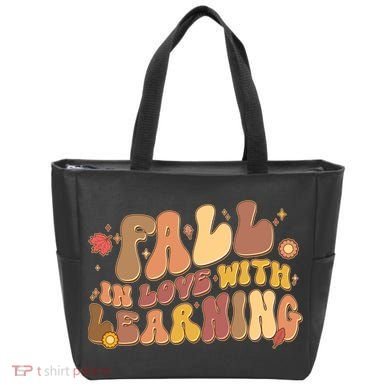 Cute Retro Fall In Love With Learning Tote Bag