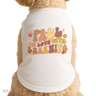 Cute Retro Fall In Love With Learning Doggie Tank