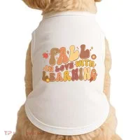 Cute Retro Fall In Love With Learning Doggie Tank thumb 0