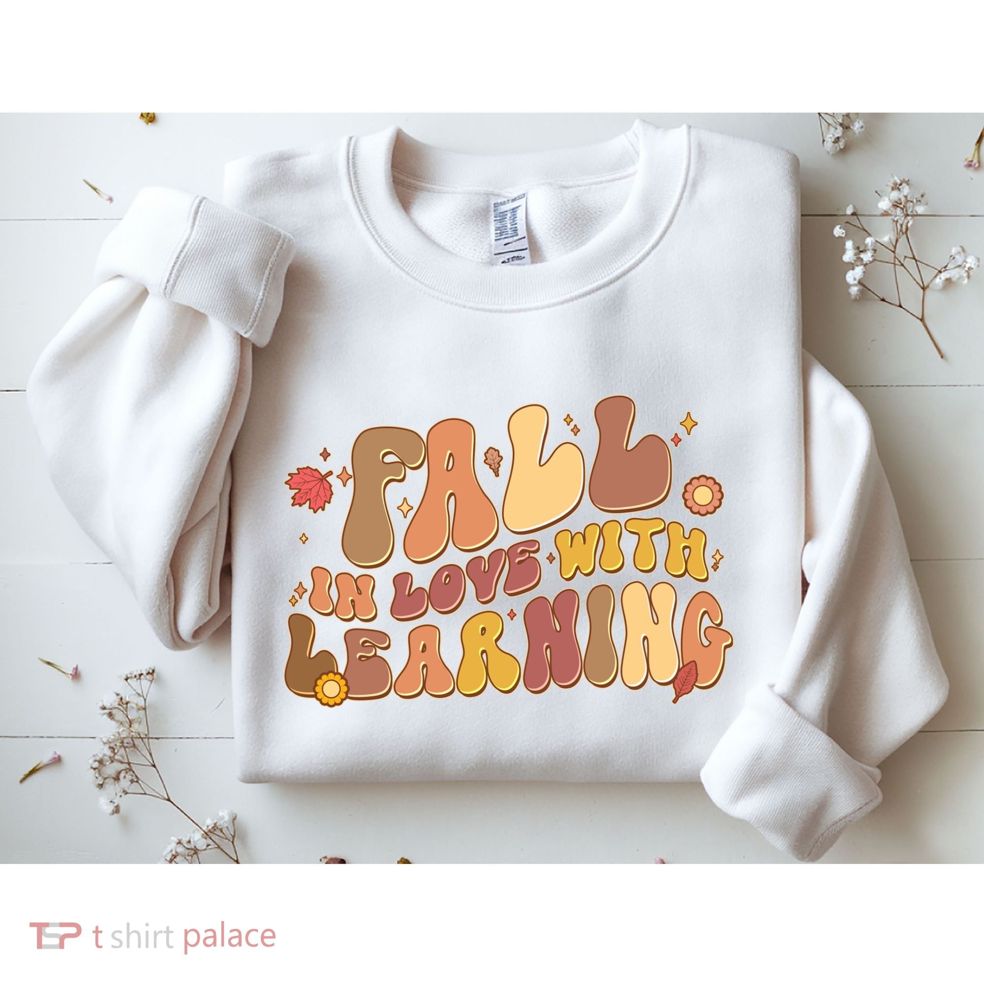 Cute Retro Fall In Love With Learning Sweatshirt