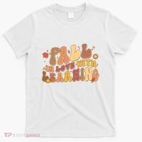 Cute Retro Fall In Love With Learning T-Shirt thumb 0
