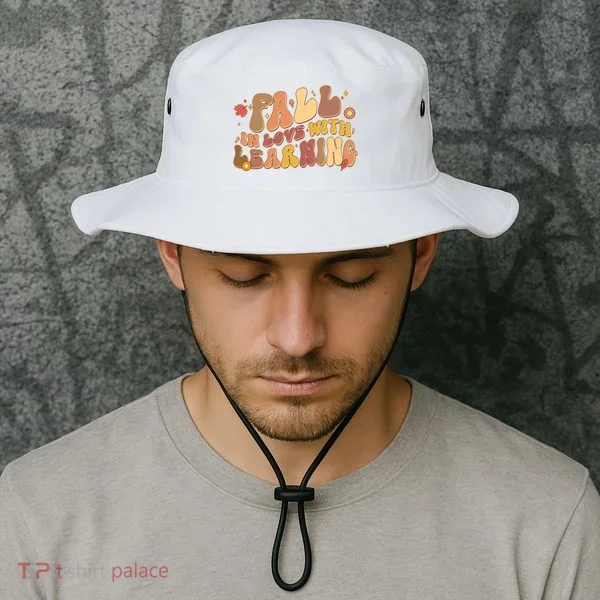 Cute Retro Fall In Love With Learning Bucket Hat