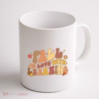 Cute Retro Fall In Love With Learning Coffee Mug thumb 1