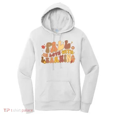 Cute Retro Fall In Love With Learning Women's Hoodie