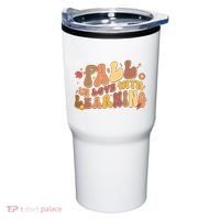 Cute Retro Fall In Love With Learning Tumbler thumb 0