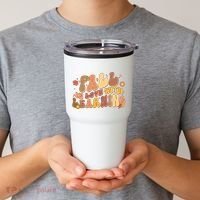 Cute Retro Fall In Love With Learning Tumbler thumb 2