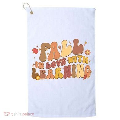 Cute Retro Fall In Love With Learning Golf Towel