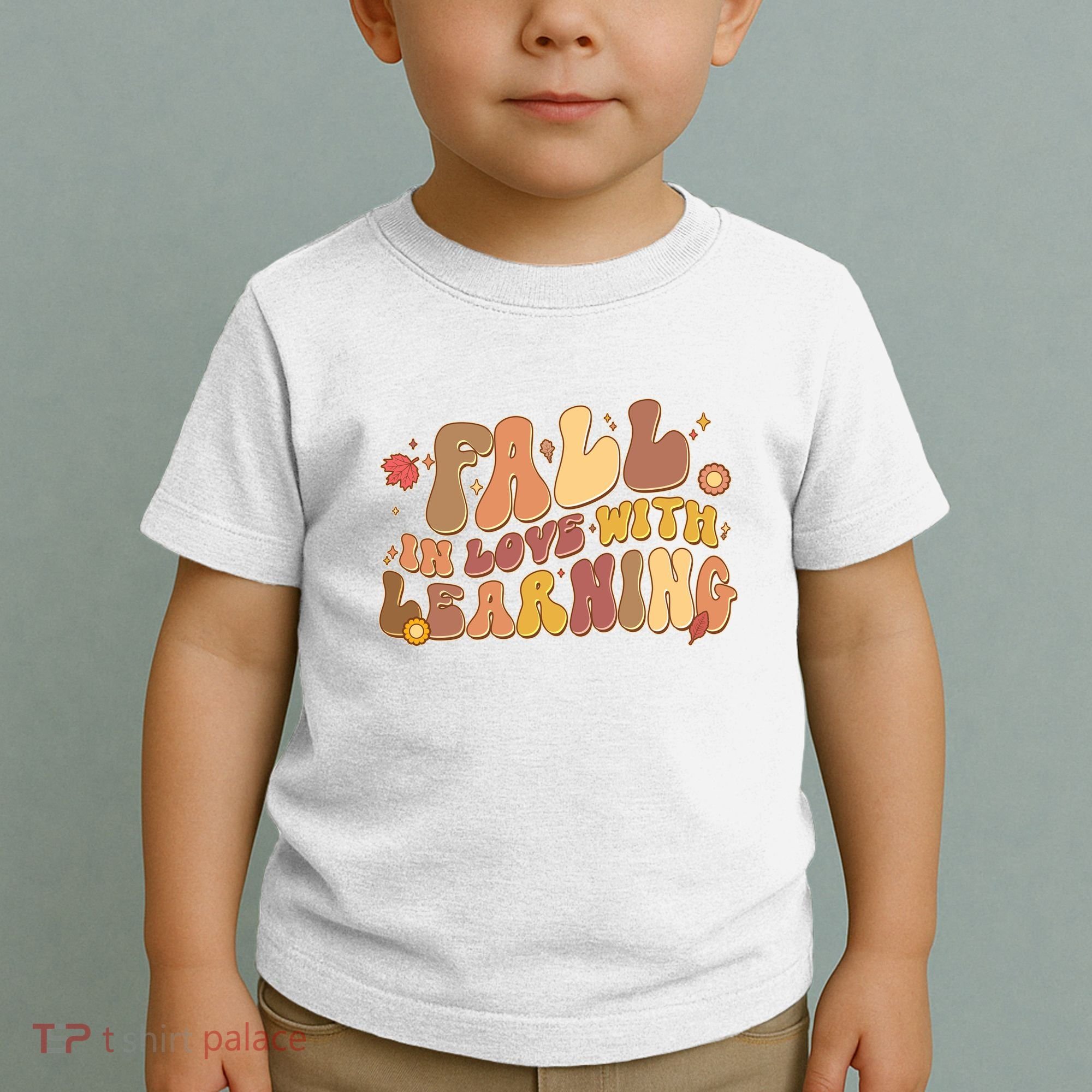 Cute Retro Fall In Love With Learning Toddler T-Shirt