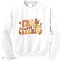 Cute Retro Fall In Love With Learning Kids Sweatshirt thumb 0