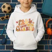 Cute Retro Fall In Love With Learning Kids Hoodie thumb 2