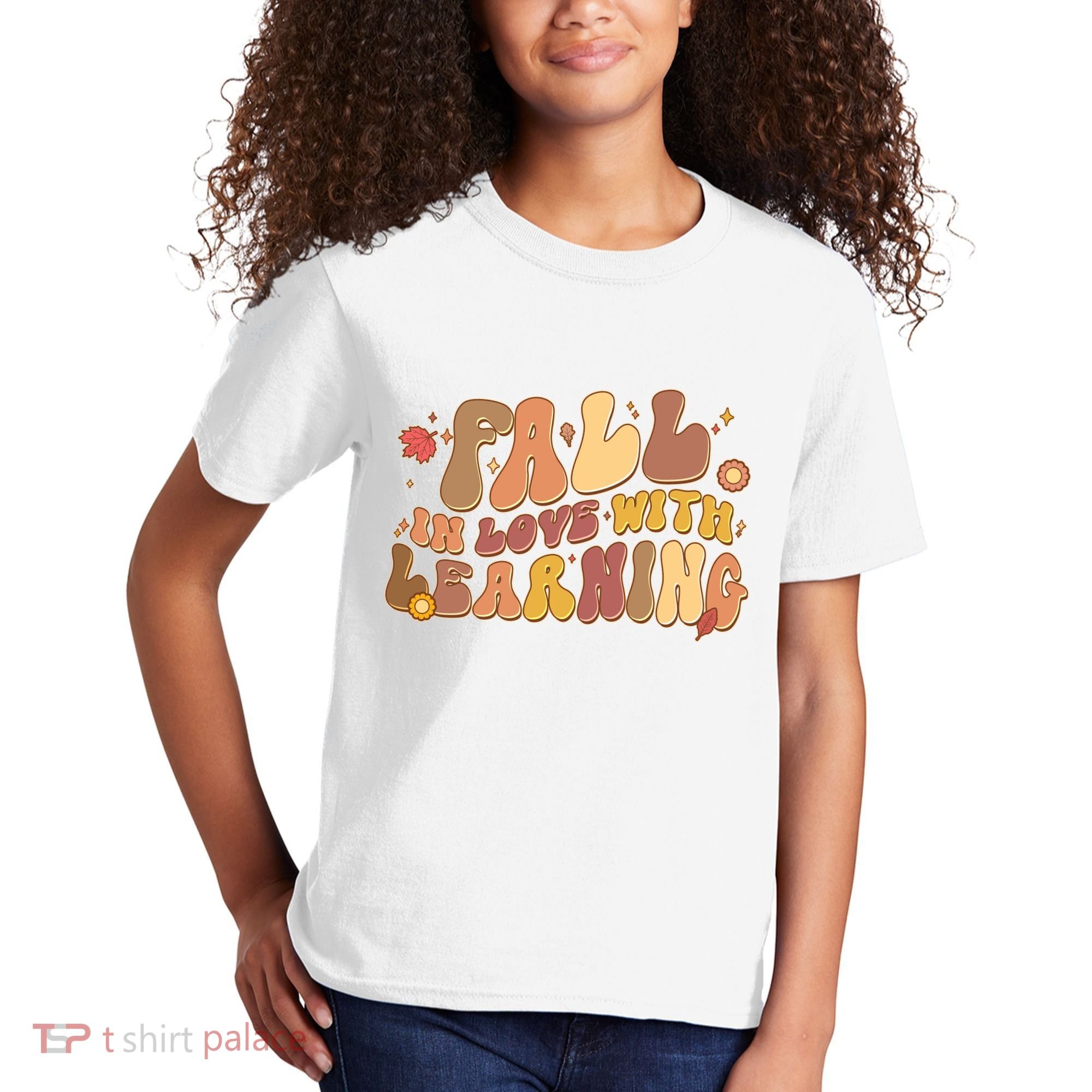 Cute Retro Fall In Love With Learning Kids T-Shirt