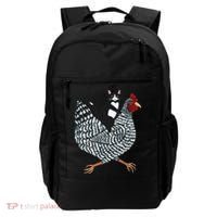 Cat Riding Funny Chicken Tuxedo Cat On A Chicken Lover Backpack thumb 0