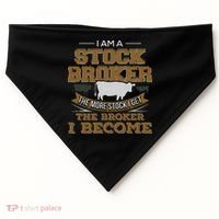 Cattle Rancher Funny Cow Stockbroker Cattleman Farmer USA-Made Doggie Bandana thumb 0