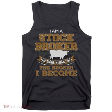 Cattle Rancher Funny Cow Stockbroker Cattleman Farmer Tank Top