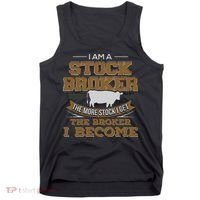 Cattle Rancher Funny Cow Stockbroker Cattleman Farmer Tank Top thumb 0