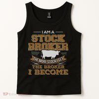 Cattle Rancher Funny Cow Stockbroker Cattleman Farmer Tank Top thumb 2