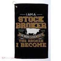Cattle Rancher Funny Cow Stockbroker Cattleman Farmer Golf Towel thumb 0