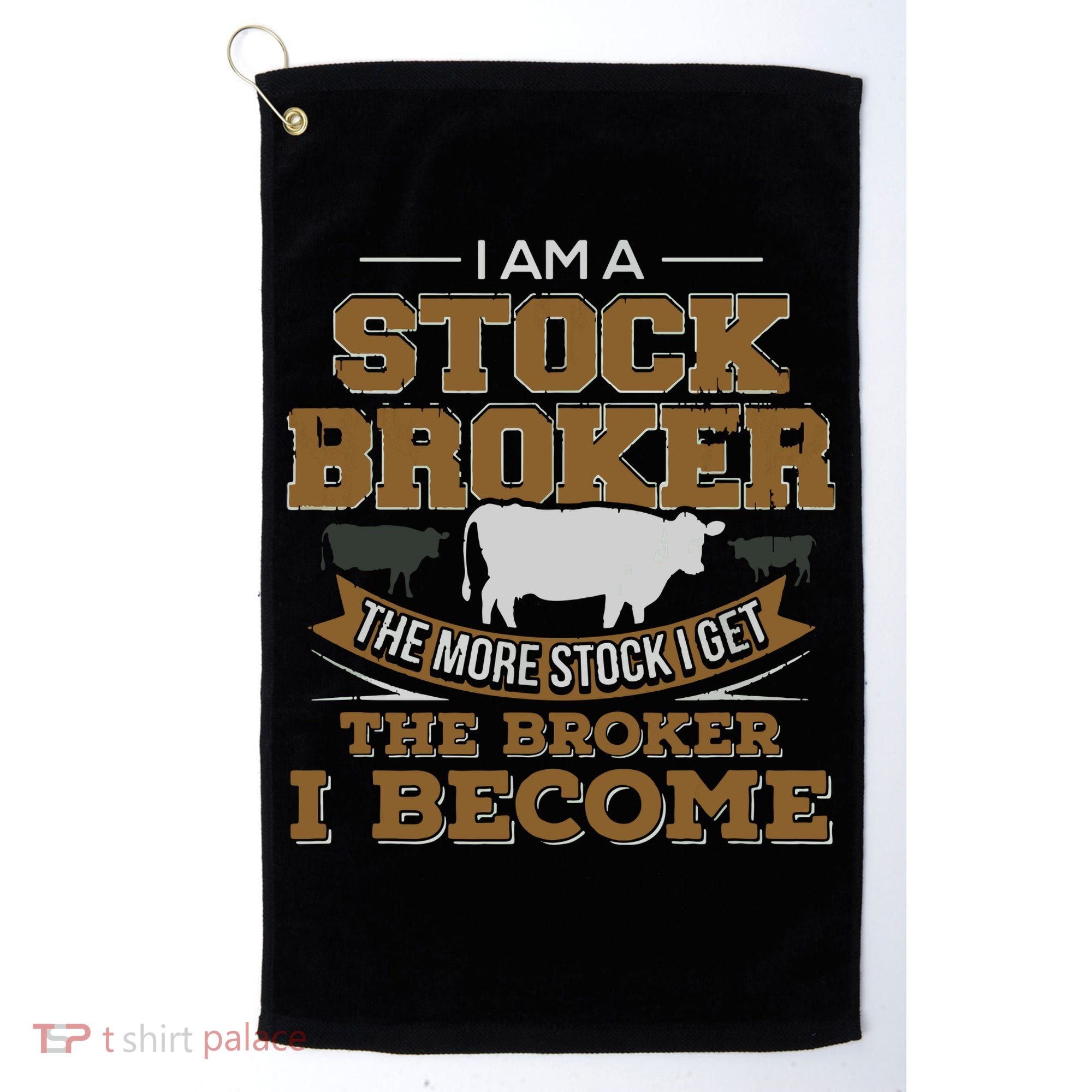 Cattle Rancher Funny Cow Stockbroker Cattleman Farmer Golf Towel