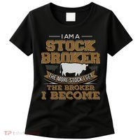Cattle Rancher Funny Cow Stockbroker Cattleman Farmer Women's T-Shirt thumb 0
