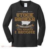 Cattle Rancher Funny Cow Stockbroker Cattleman Farmer Kids Long Sleeve Shirt thumb 0