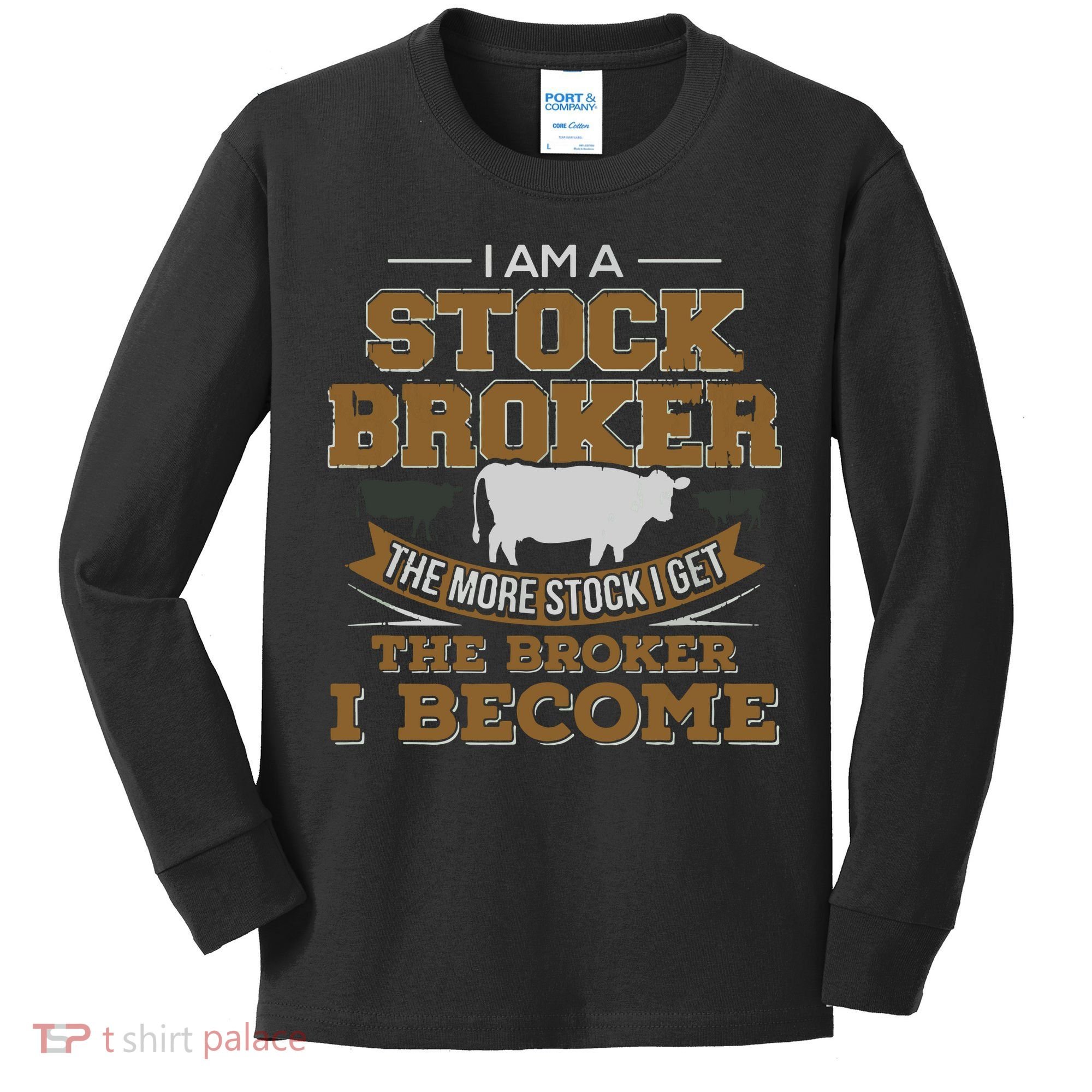 Cattle Rancher Funny Cow Stockbroker Cattleman Farmer Kids Long Sleeve Shirt