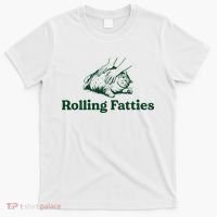Cat Rolling Fatties Funny T-Shirt thumb 0