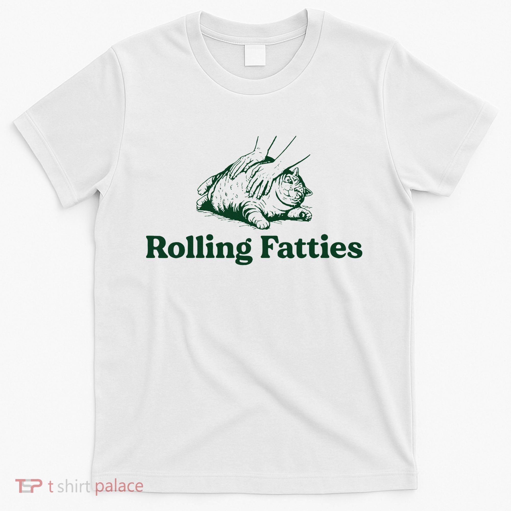 Cat Rolling Fatties Funny T-Shirt