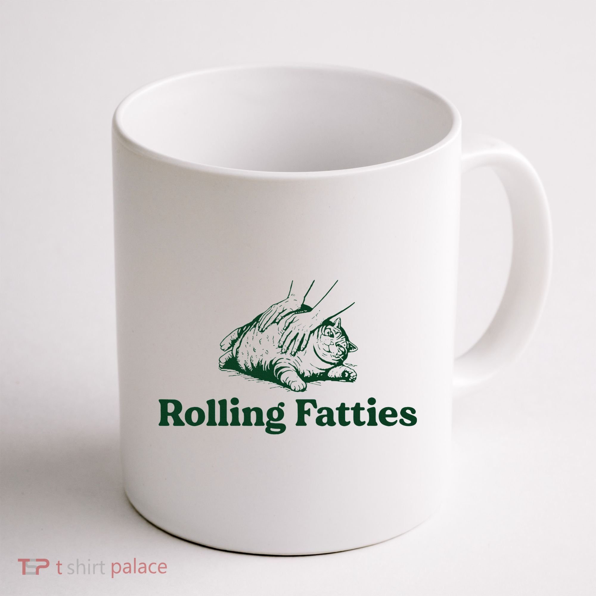 Cat Rolling Fatties Funny Coffee Mug
