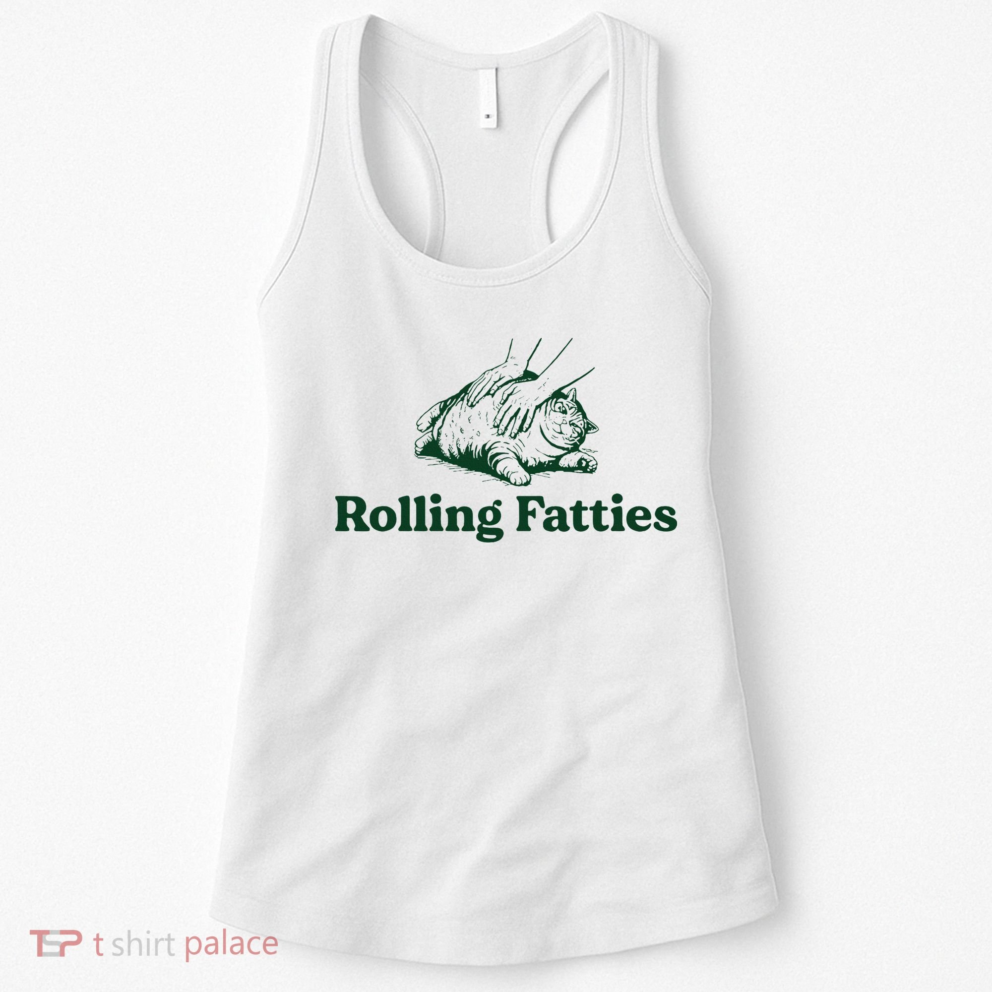Cat Rolling Fatties Funny Women's Tank Top