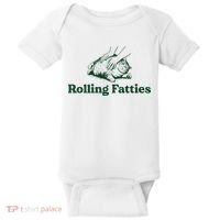 Cat Rolling Fatties Funny Baby Bodysuit thumb 0