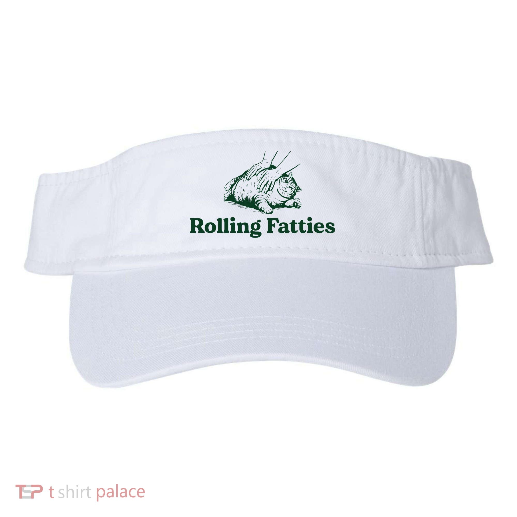 Cat Rolling Fatties Funny Visor