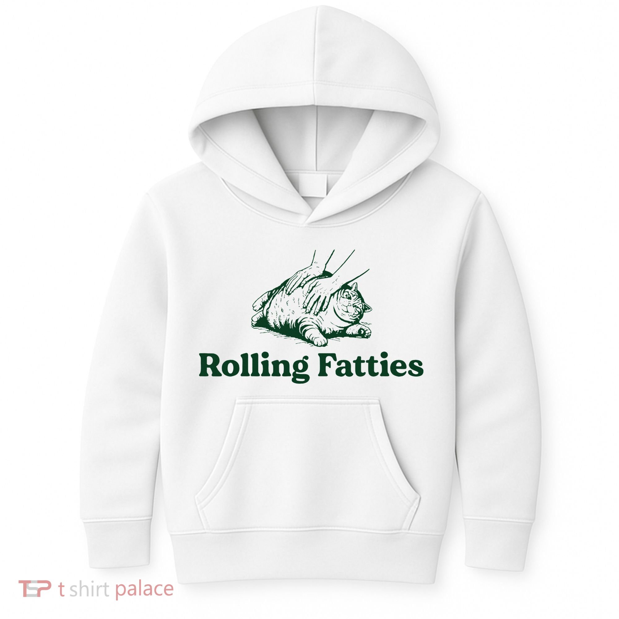 Cat Rolling Fatties Funny Kids Hoodie