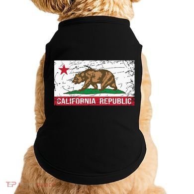 California Republic Flag Ca Distressed Design Classic Doggie Tank