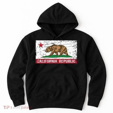 California Republic Flag Ca Distressed Design Classic Hoodie