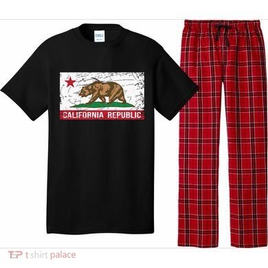 California Republic Flag Ca Distressed Design Classic Pajama Set